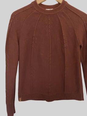 Tentree Womens Brown Organic Cotton Knit Crewneck Casual Sweater-Sz-S